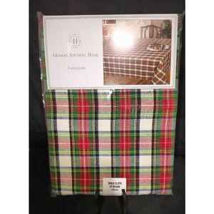 Stewart Tartan Plaid Tablecloth Round 70” NIP CHRISTMAS Red (178 CM) Modern Sout